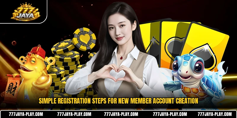 Simple registration steps for new member account creation